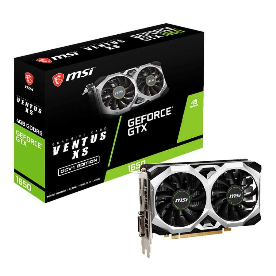 MSI GeForce GTX 1650 D6 VENTUS XS OCV1 4GB GDDR6 Dual Fan Quadra Computer msi-geforce-gtx-1650-d6-ventus-xs-ocv1-4gb-gddr6-dual-fan-quadra-computer