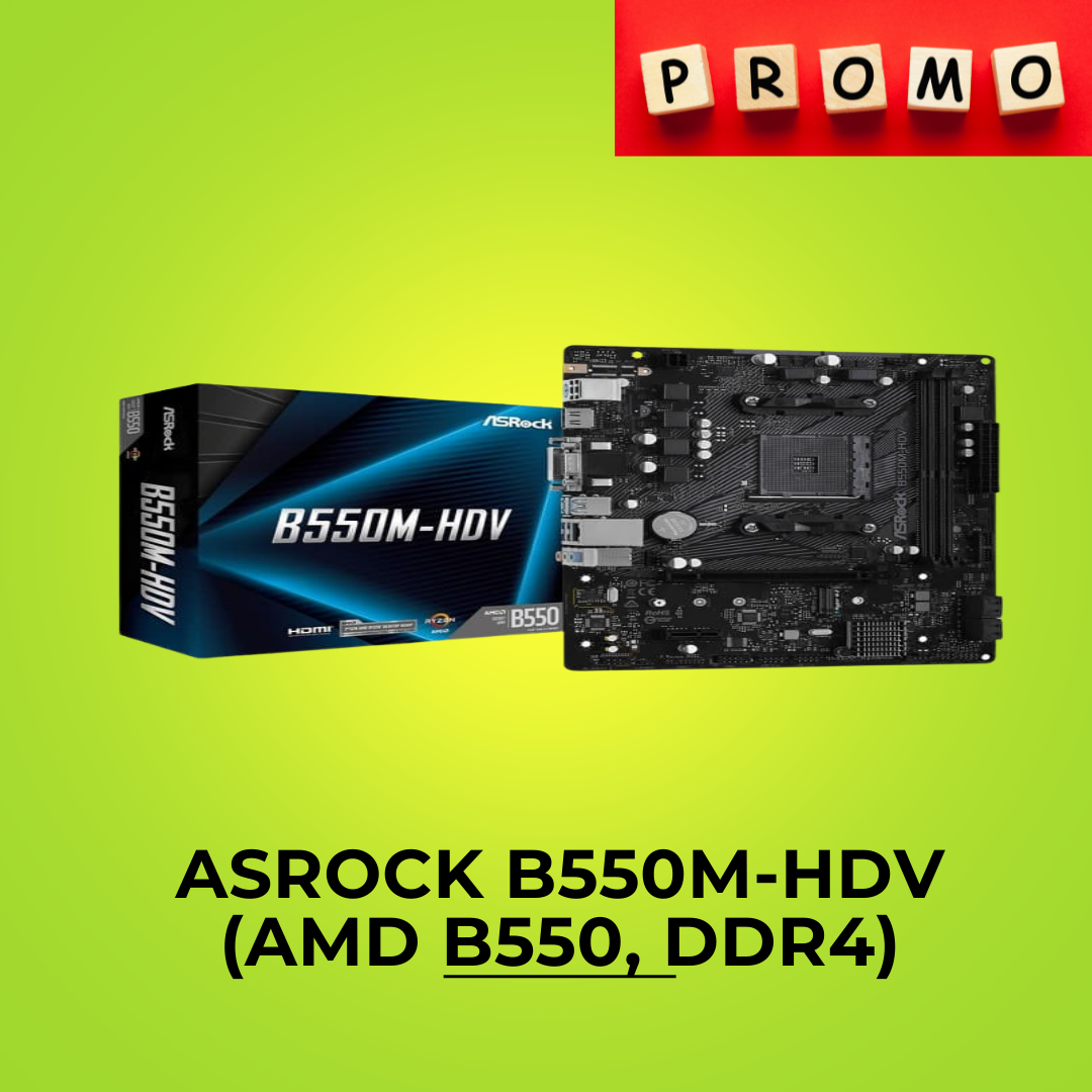 ASRock B550M-HDV (AMD B550, DDR4) | Quadra Computer