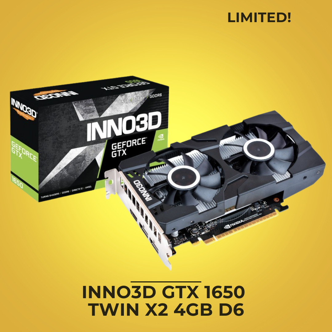 Inno3D GTX 1650 Twin X2 4GB D6 | Quadra Computer