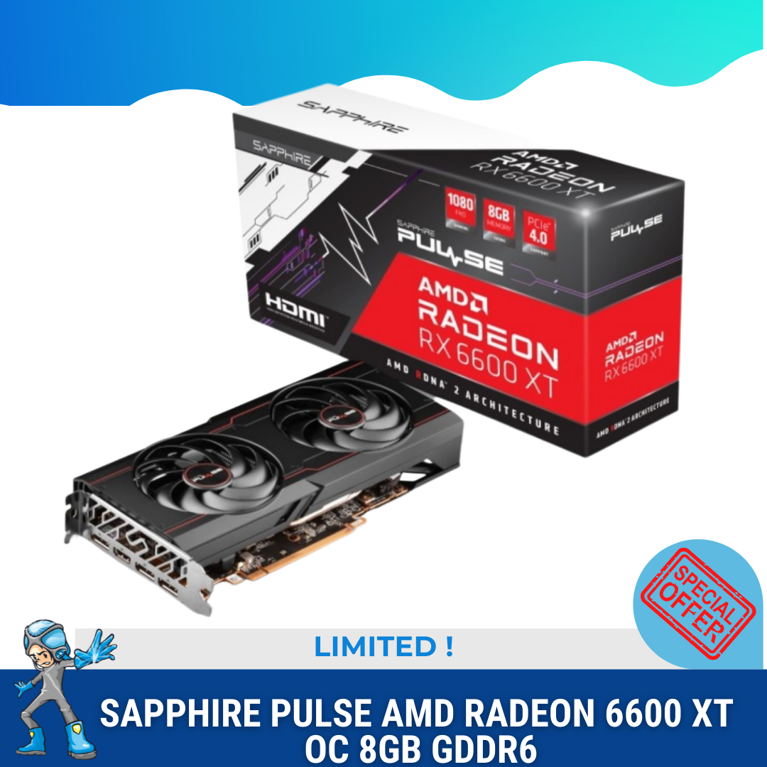 Sapphire Pulse AMD Radeon 6600 XT OC 8GB GDDR6 | Quadra Computer