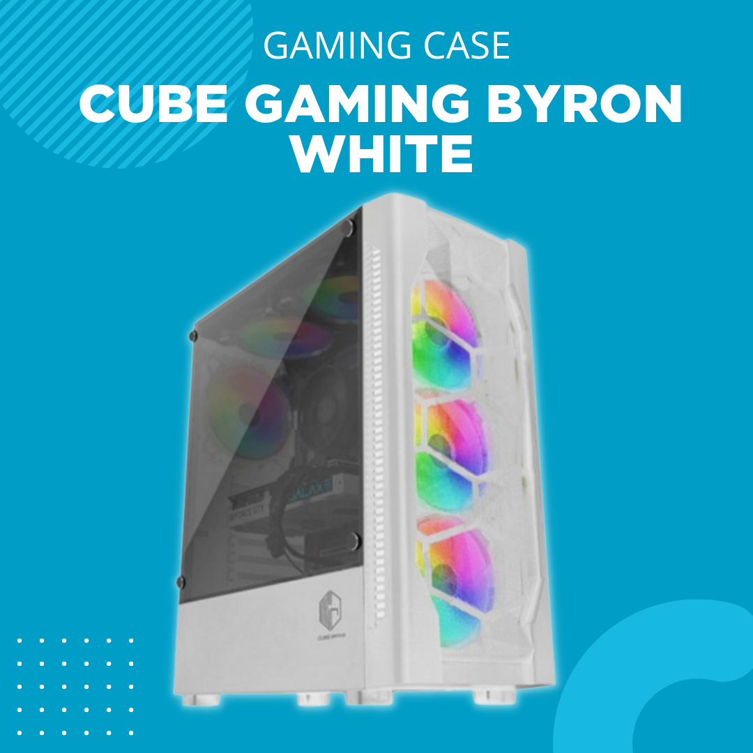 CASE CUBE GAMING BYRON White Quadra Computer
