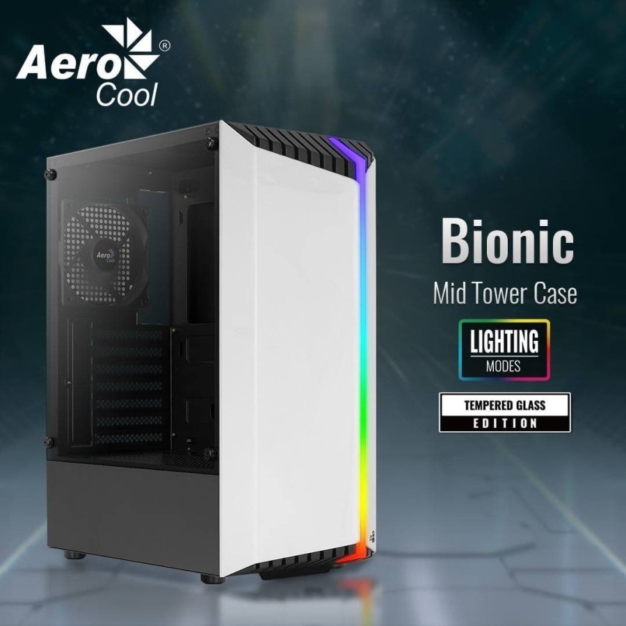 Aerocool Bionic Casing ATX Tempered Glass | Quadra Computer