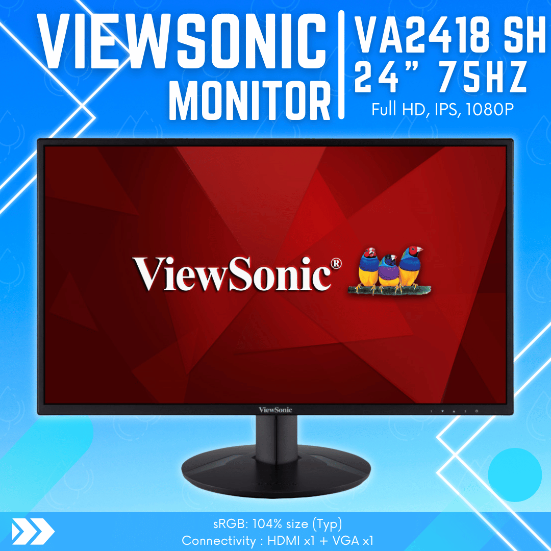 ViewSonic VA2418-SH-2 IPS Monitor LED 24inch 75Hz Full HD | Quadra Computer
