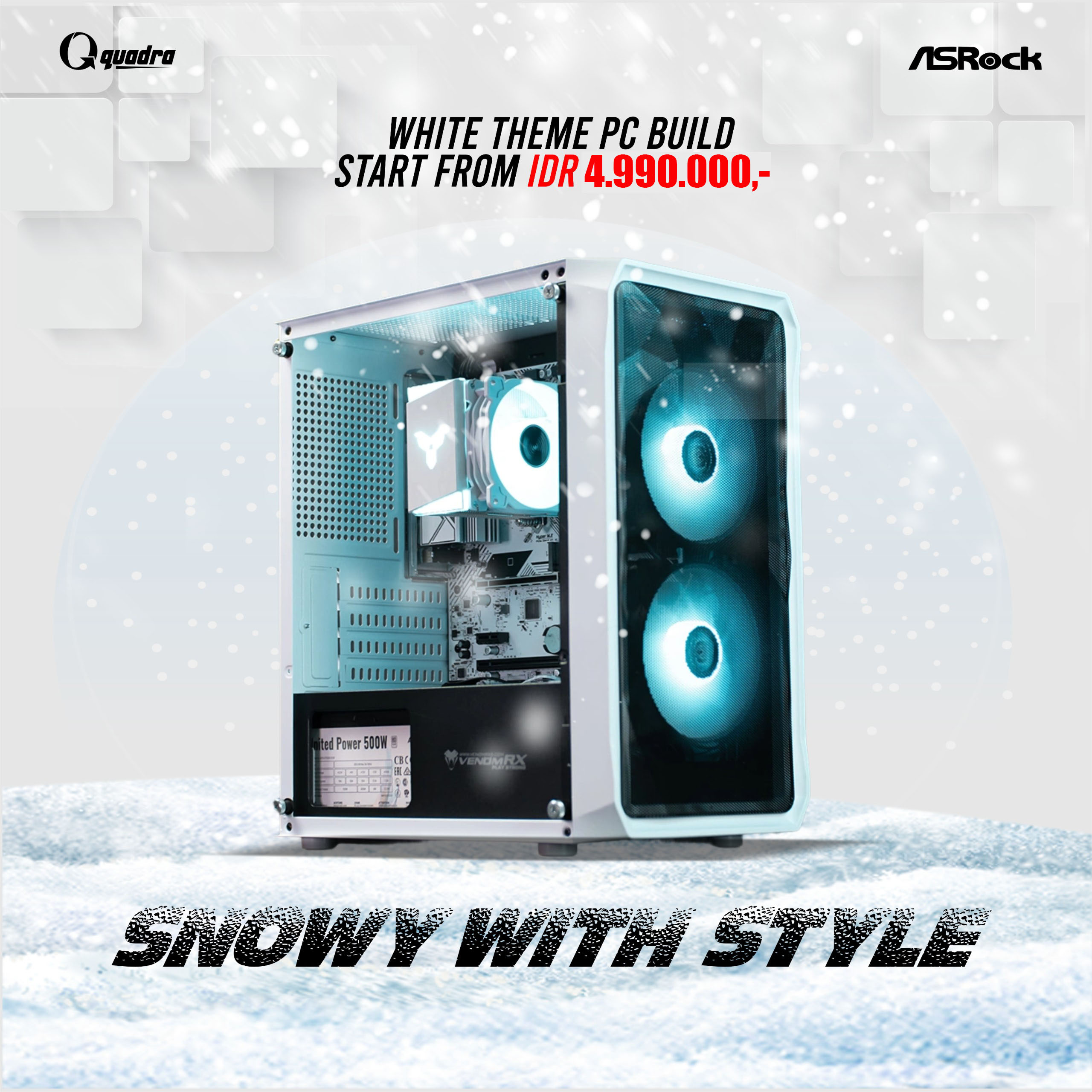 PC Gaming Snow Edition 4 Jutaan | Quadra Computer